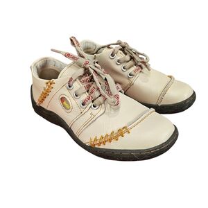 TMA Time Original Leather Hand Stitched Sweat Wicking Sneakers Size 6.5